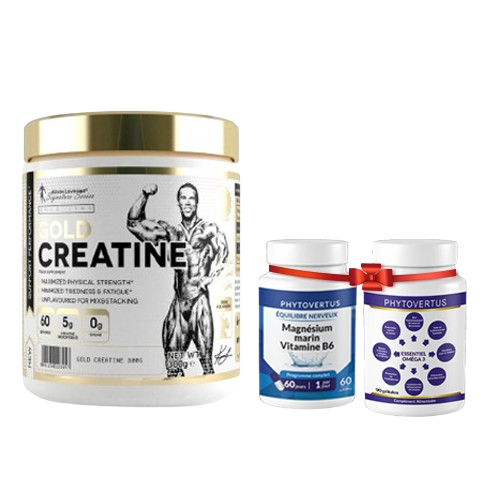 Kevin Levrone - Gold Creatine  300 G + omega 30 caps + magnesuam 30 caps