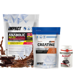 Anabolic Mass Gainer 1.3 Kg + Creatine Monohydrate 150 g + ZINC 30 caps