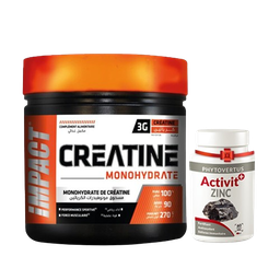 Créatine 270 G + zinc  30 CAPS